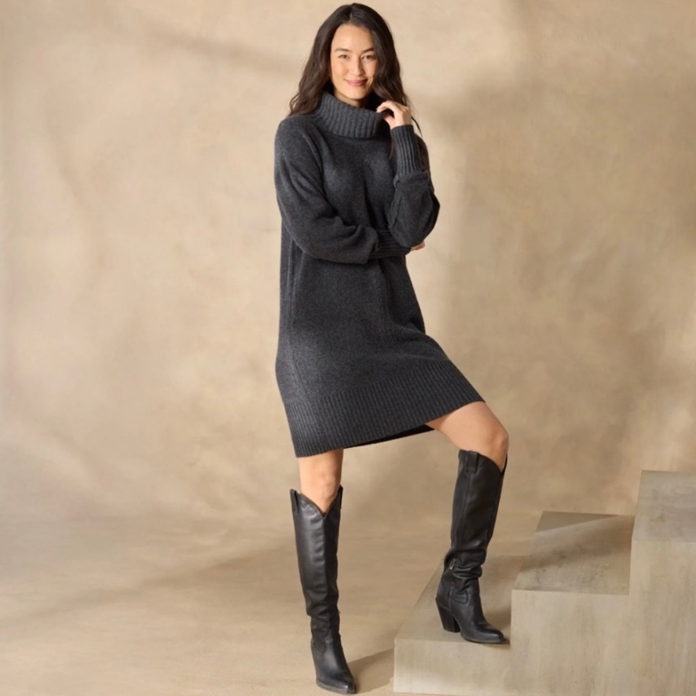 Sundance SONJA‎ CASHMERE DRESS charcoal Size S